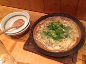 My favorite dish of the trip - salt water eel (anago), egg, and gobo (burdok root)